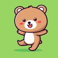 A cartoon bear with a smile on its face vector