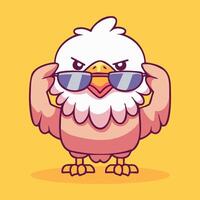An image of an angry bird wearing sunglasses vector