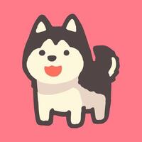 A cartoon dog with a smile on its face vector