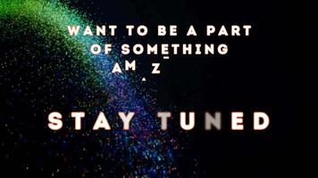 Stay tuned motion text animation with a bright burst of confetti on a dark background. video