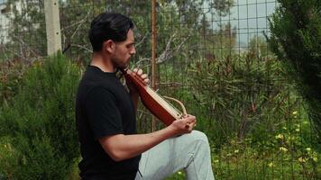 Technique And Ability Of A Professional Lyre Player video