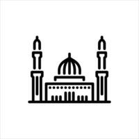 sultan qaboos mosque outline icon. mosque building line illustration vector