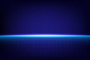 Abstract technology Horizontal Neon Laser lines of light and rectangle grid vector