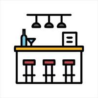 Flat bar object icon modern design concept isolated vector