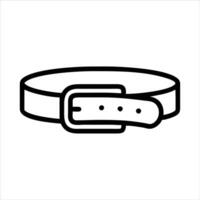 Belt object icon design black and white with bold outline vector