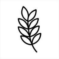 Grain object icon design black and white with bold outline vector