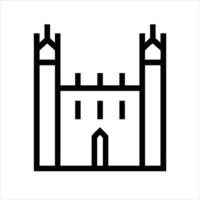 Fort icon design black and white with bold outline vector