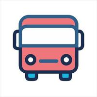 Flat bus object icon modern design concept isolated vector