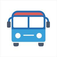 Flat bus object icon design concept vector