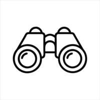 Binocular object icon design black and white with outline vector
