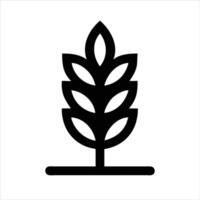Barley object icon design black and white with bold outline vector