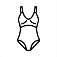 Swimsuit object icon design black and white with bold outline vector