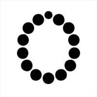 Beeds object icon design black and white with bold outline vector