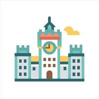 Flat school object icon design concept vector