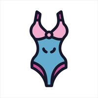 Flat swimwear object icon design concept vector