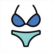 Flat bikini object icon design concept vector