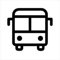 Bus object icon design black and white with bold outline vector