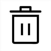Delete icon design black and white with bold outline vector