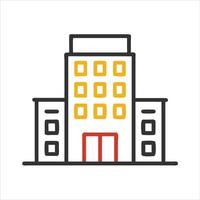 Flat building object icon design concept vector