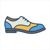 Flat shoe object icon design concept vector