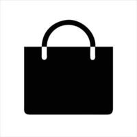 Handbag object icon design black and white with bold outline vector