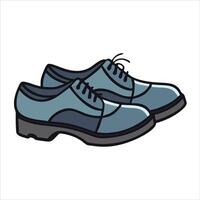 Flat shoes object icon design concept vector