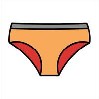 Flat underwear object icon design concept vector