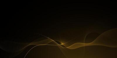 Abstract light gold effect, flow lines, motion pattern and golden gradient color for luxury wallpaper, template banner, futuristic background. Illustration modern graphic design with space vector