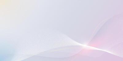 Abstract soft white, gold wave line pattern and texture on light gray gradient background. element smooth line design. Digital technology concept for luxury business, banner background vector