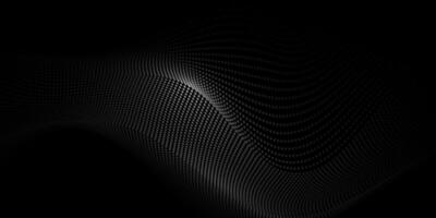 Abstract motion, smooth, soft wave line pattern and dot particle. Curve and fluid shape on black background. Illustration modern graphic design for luxury wallpaper or futuristic, technology vector