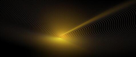 Light gold effect, flow line, motion pattern and golden gradient color for background vector