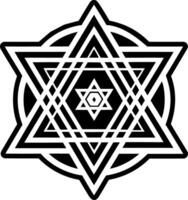 A glyph style icon of hebrew symbol vector