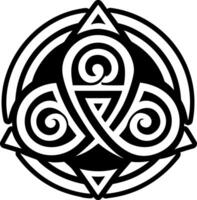 A solid style icon of triskelion vector