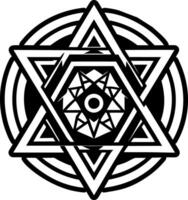 Cosmic star icon in solid style vector