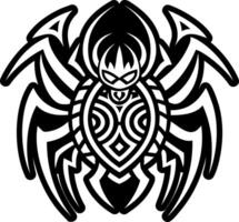 A solid style icon of spider symbol vector