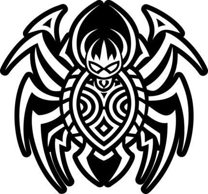 A solid style icon of spider symbol