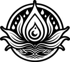 A solid style icon of water drop symbol vector