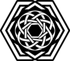 Hexagonal torus icon in solid style vector