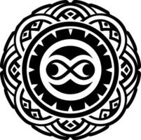 A filled style icon of infinity circle tattoo vector