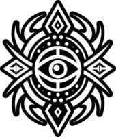 A solid style icon of timeless tattoo vector