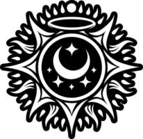A filled style icon of moon symbol vector