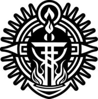 A solid style icon of holy offering symbol vector