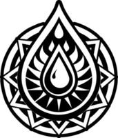 A glyph style icon of droplet symbol vector
