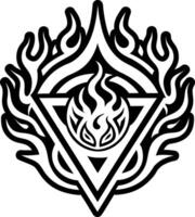 A filled style icon of eternal fire symbol vector