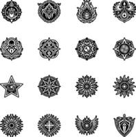 A solid style icon of lock symbol vector