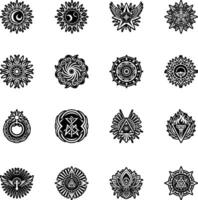 A glyph style icon of sacred triangle symbol vector
