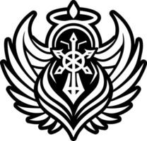 A glyph style icon of seraphim symbol vector