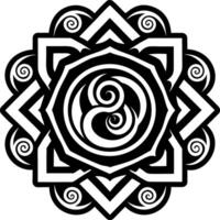 Smoke spiral icon in solid style vector