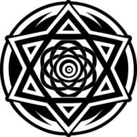 Ritual geometry icon in solid style vector