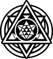 Timeless geometry icon in filed style vector